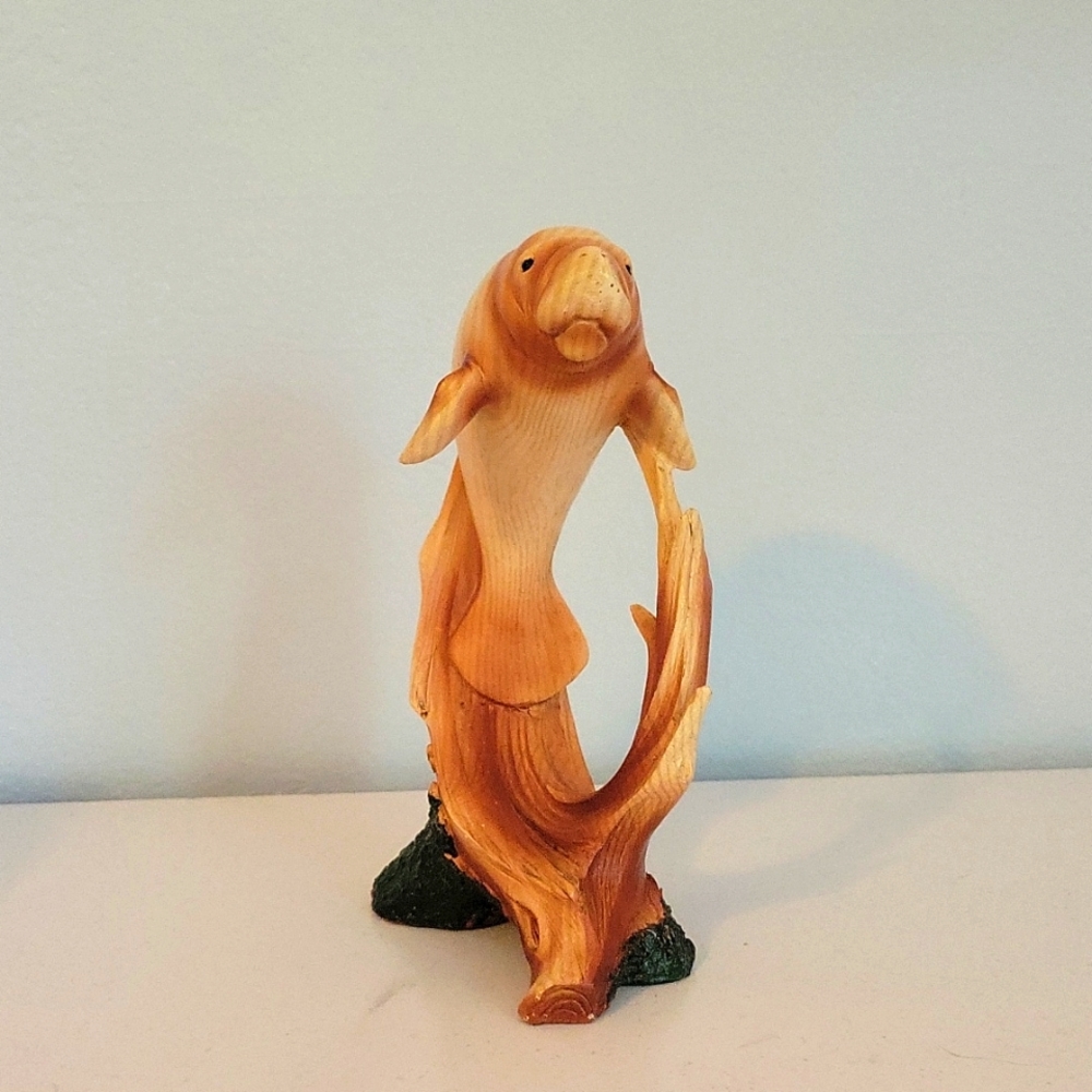 Hand carved manatee souvenir from Florida